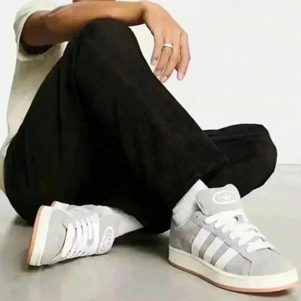 Adidas Gray and White Men's Shoes